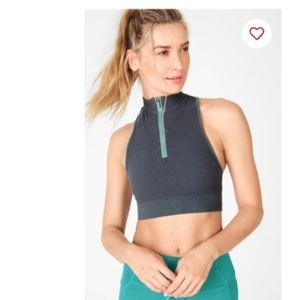 Kaylee Mock Neck Zip Up SculptKnit® Top